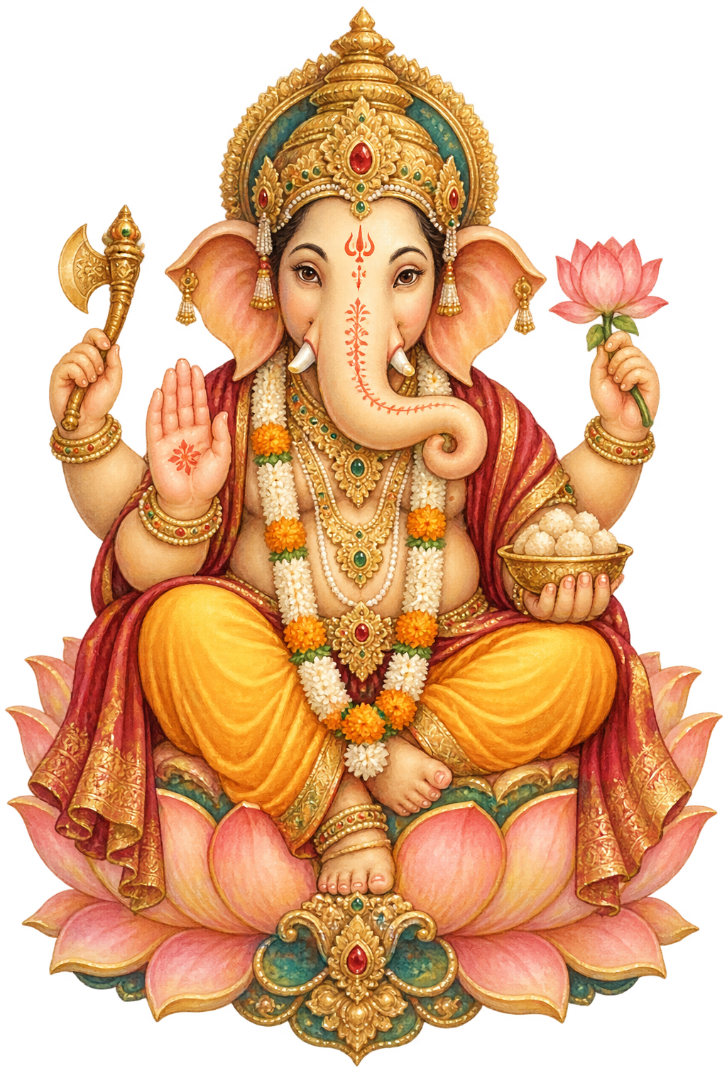 Lord Ganesha blessing the wedding